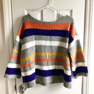 Color Blocked Gray Lou & Grey Sweater